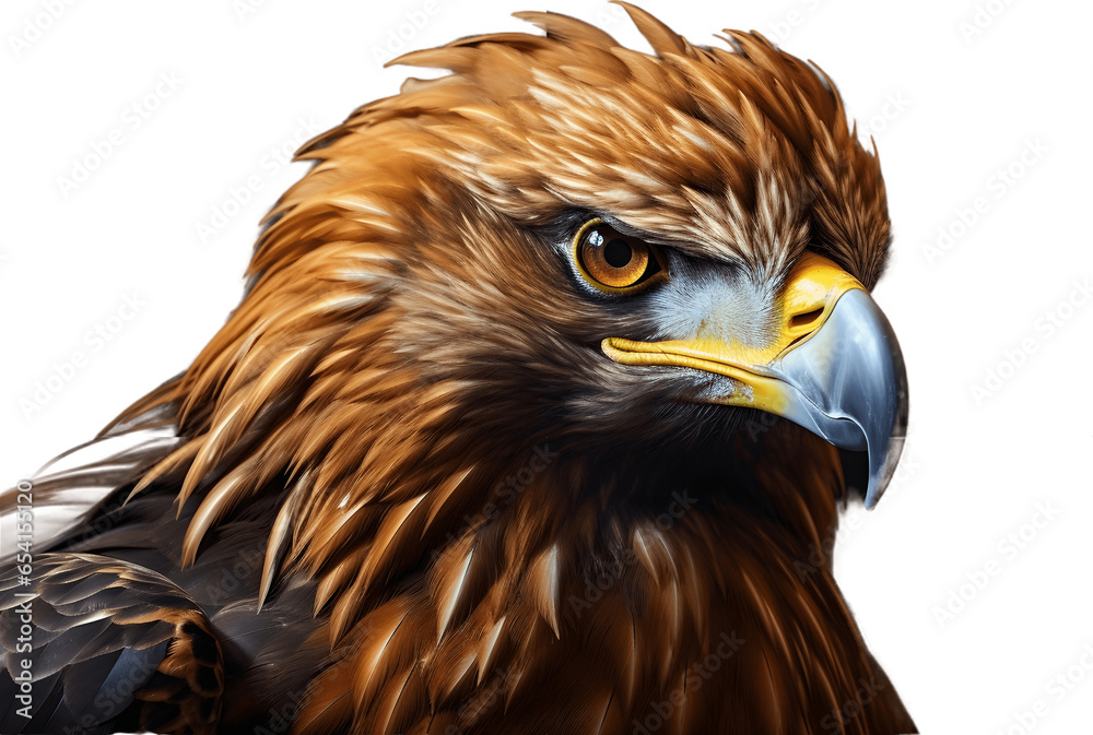 Portrait of a golden eagle on transparent background, wildlife animal Portrait of a golden eagle on transparent background, wildlife animal