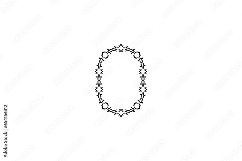 Letter 0 Floral with Flower decoration. Elegant Number with botanic element for wedding invitation and card design composition. Letter 0 Floral with Flower decoration. Elegant Number with botanic element for wedding invitation and card design composition.