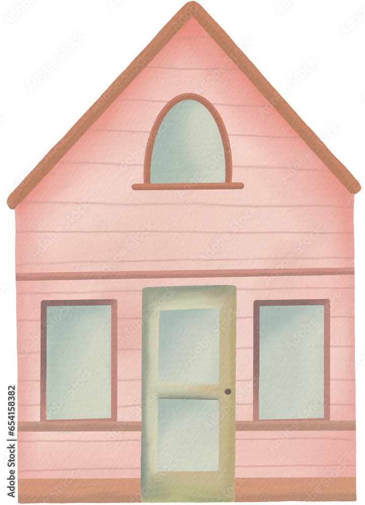 House Watercolor PNG paper texture House Watercolor PNG paper texture