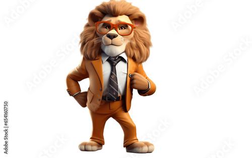 Lion King of Style 3D Tuxedo Cartoon