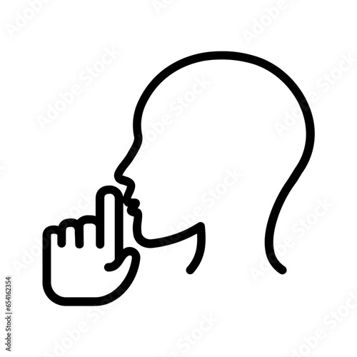 Black line icon for Discretion