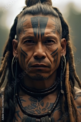 Portrait of san tribe man. photo