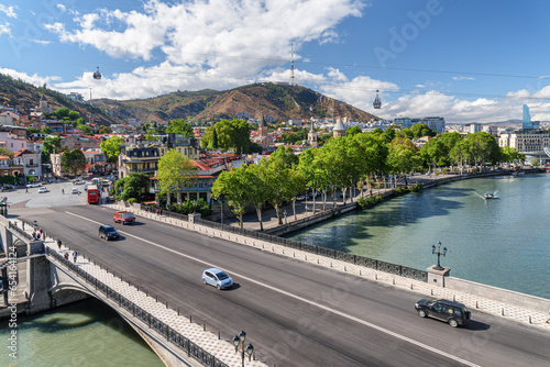 The Metekhi Bridge over the Kura (Mtkvari) River, Tbilisi photo