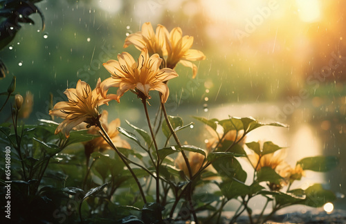 April showers bring may flowers, rain and sun © Valeriya