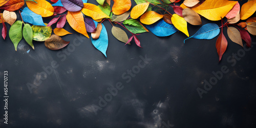 Aquarell Wasserfarben Frühling Blätter Rahmen mit dunklen Hintergrund und Platz für Text 