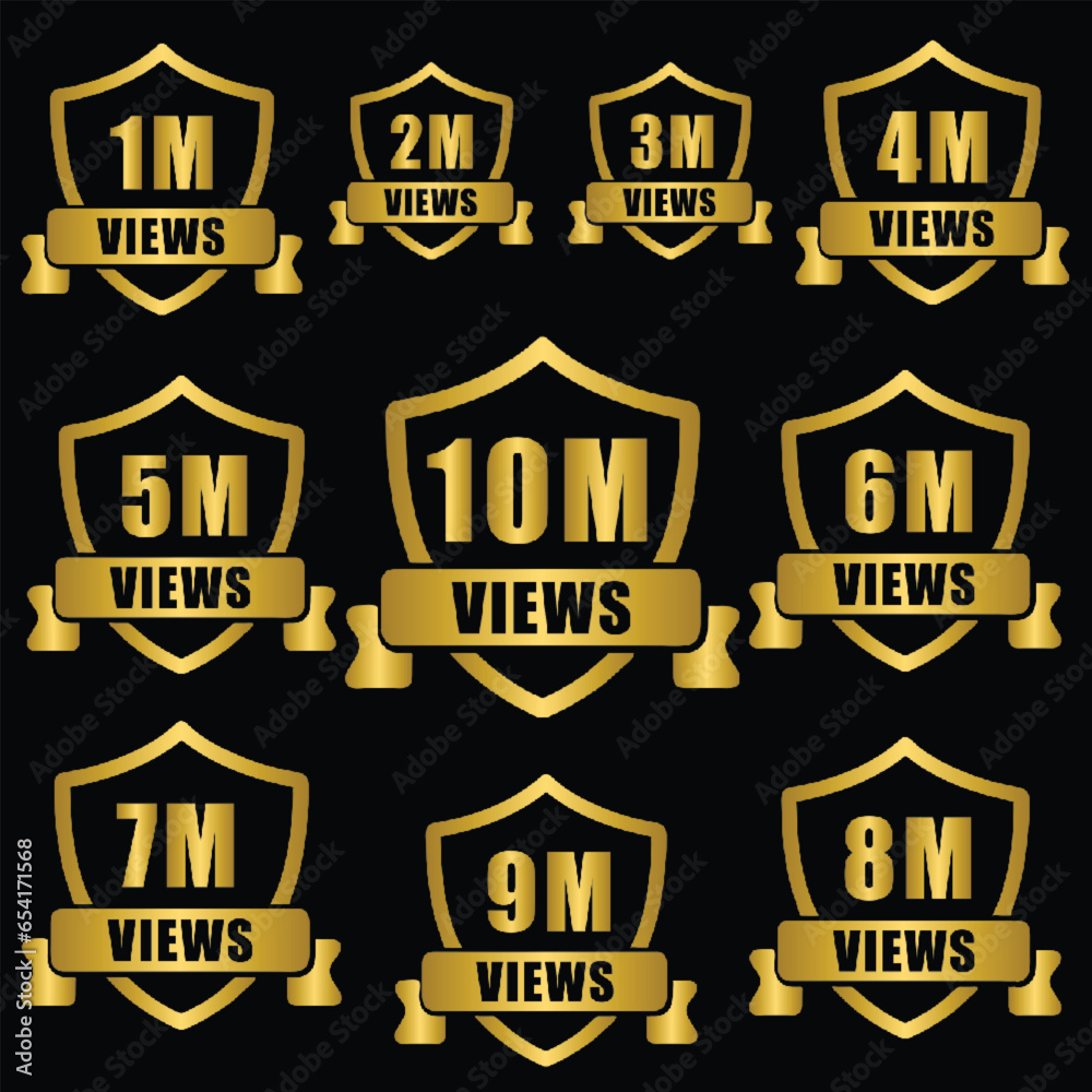 1 Million Views Vector Post 1 Stock Vector (Royalty Free) 2155595017 |  Shutterstock