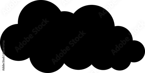 cloud black silhouette outline shape