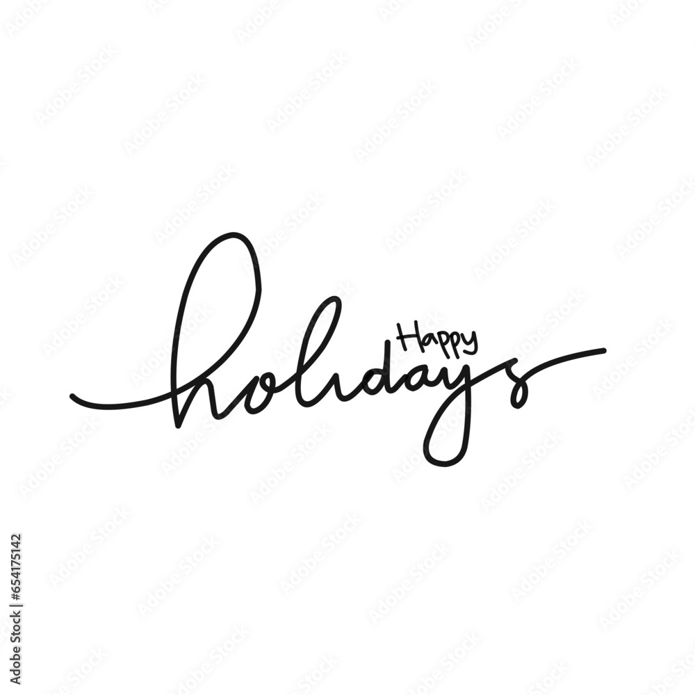 Happy holidays Hand Drawn