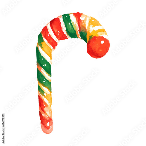 Candy cane isolated on a white background, generative AI