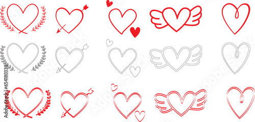 Heart eps Vector and cut file Love vector Design Bundle Free Download 