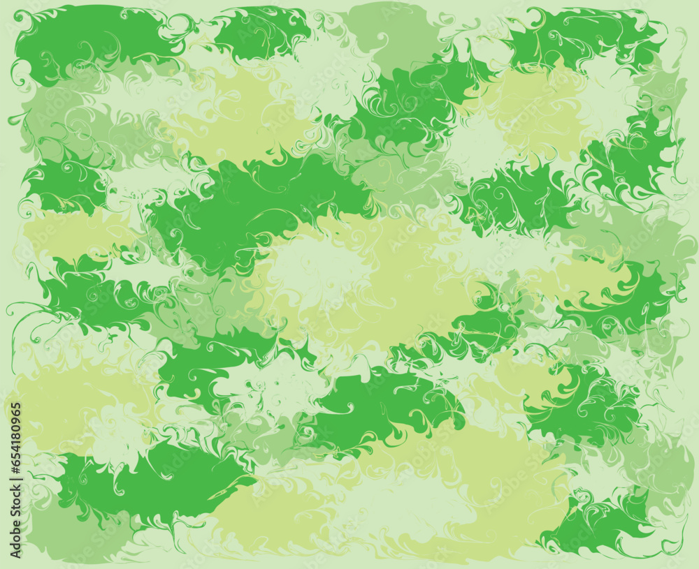Twirl pattern. Twisted and distorted vector texture in trendy style. Green spots and splashes. Twirl pattern. Twisted and distorted vector texture in trendy style. Green spots and splashes.