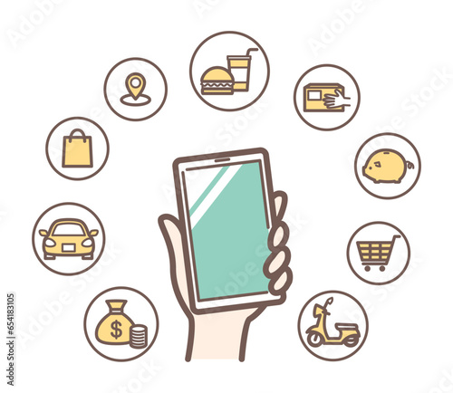 simple illustration of ride share service