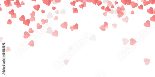 Heart confetti illustration for Valentin day  Mother Day or wedding. Background with symbol of love petal