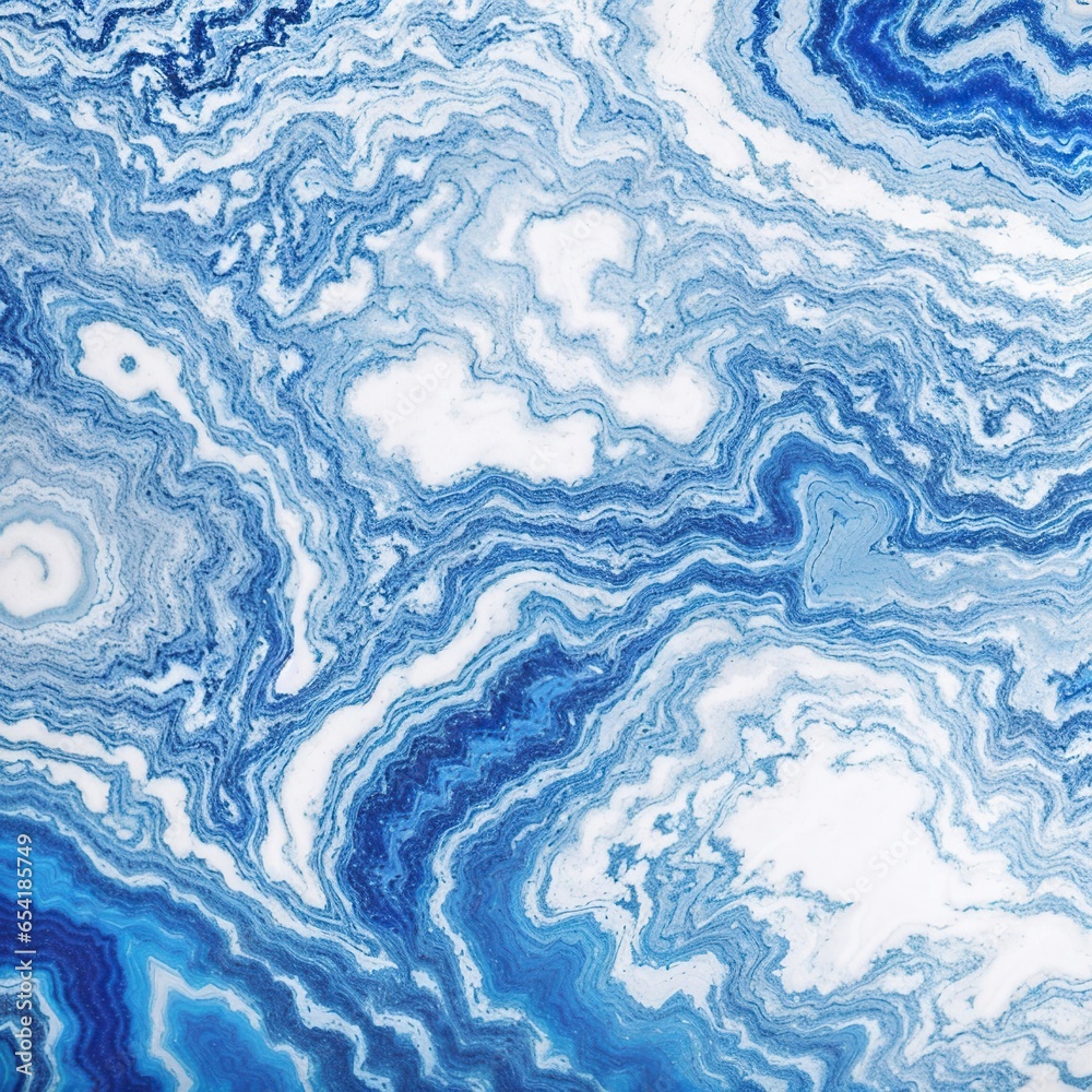 Marble Background, Blue Texture Elegant Wavy Marble for Wallpaper, using generative Ai