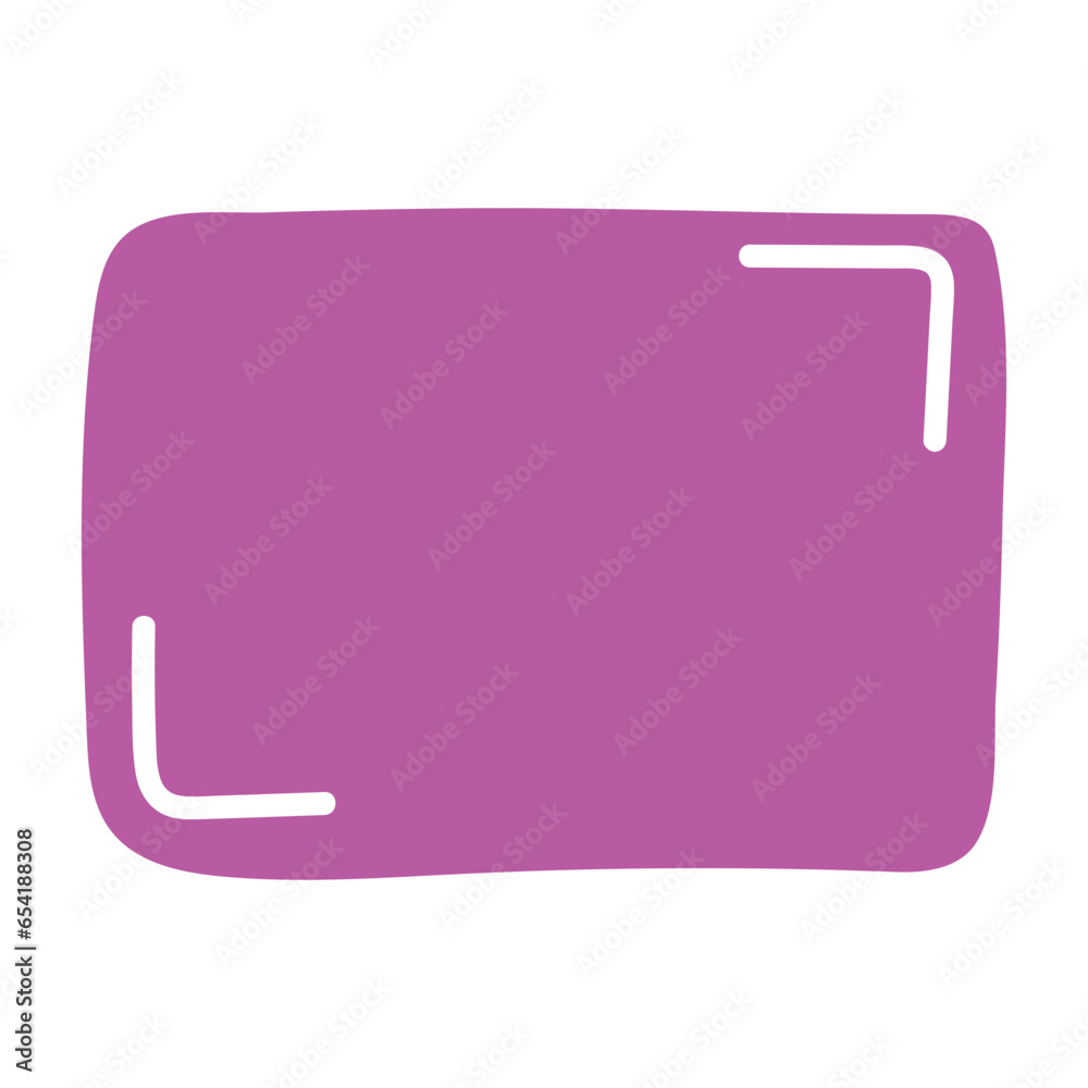 Rectangle pink frame line. square shape outline on hand draw style. vector illustration isolated Rectangle pink frame line. square shape outline on hand draw style. vector illustration isolated