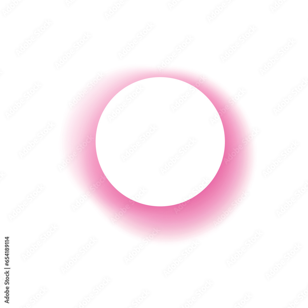 Obraz premium Abstract gradient circle frames set. Colored light glow round buttons. Vector illustration isolated on transparent background