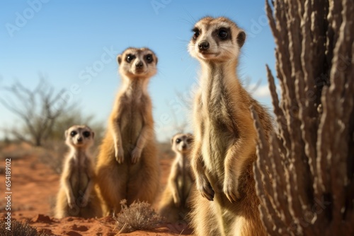 meerkats following a sentinel meerkat © Alfazet Chronicles