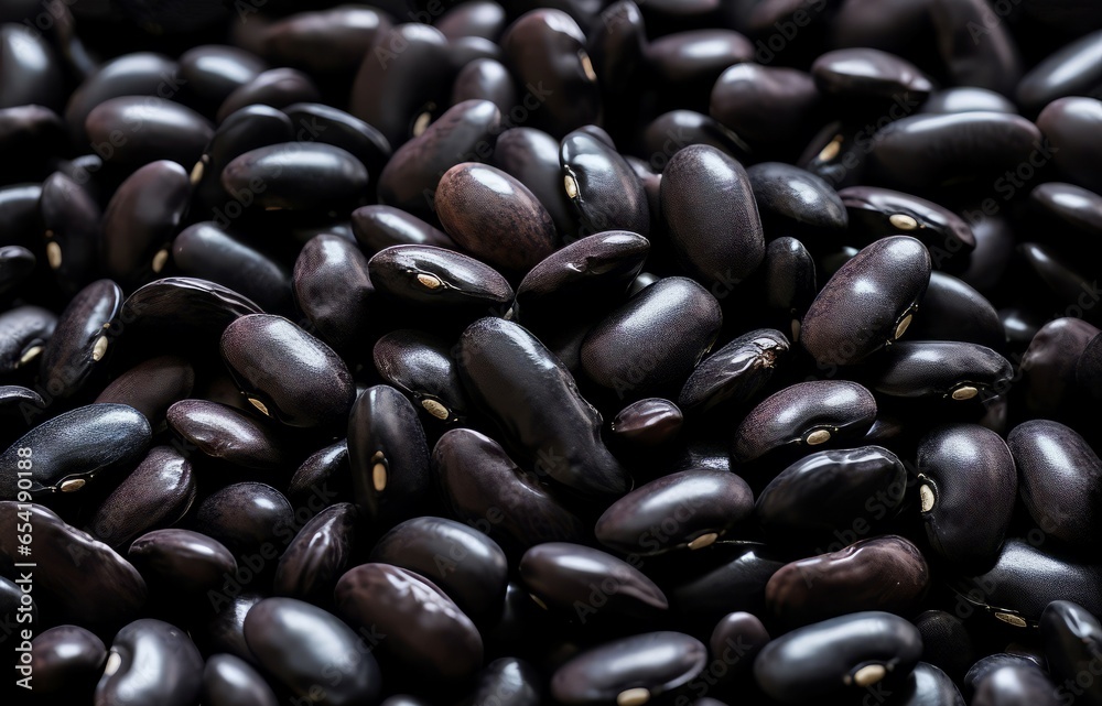 Dark beans background. Grain seed. Generate Ai Dark beans background. Grain seed. Generate Ai