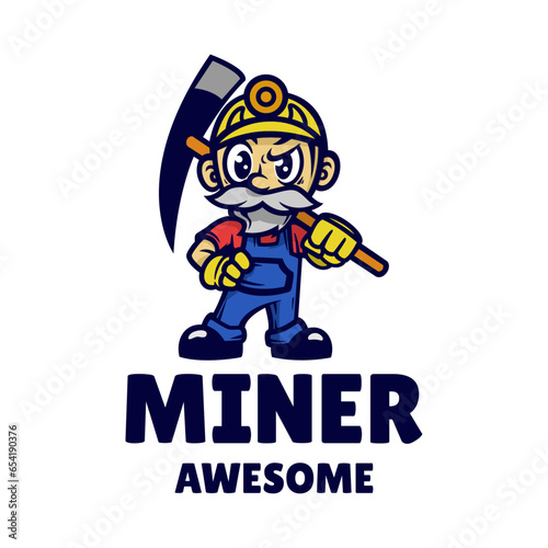 Illustration vector graphic of Miner Logo, good for logo design