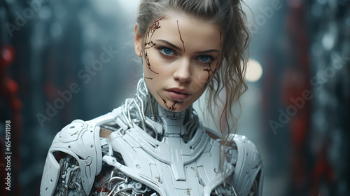 Enhancing Cognition,AI Technology with Brain-Integrated Chips and Digital Data Science Wallpaper