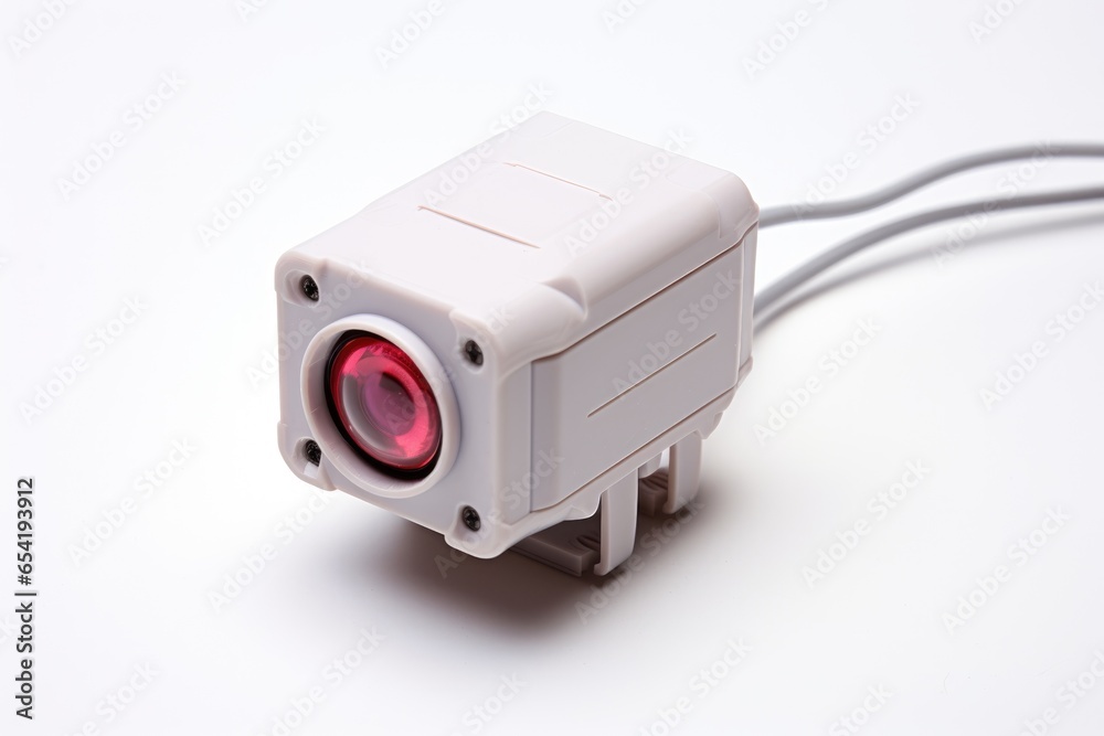 infrared motion sensor on a white isolated background infrared motion sensor on a white isolated background