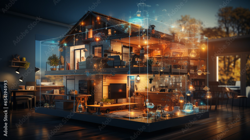 Fusing Data Science and IoT, Smart House Concept  technology Wallpaper