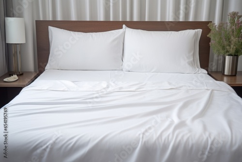 a high-thread-count pure cotton bedsheet on a bed