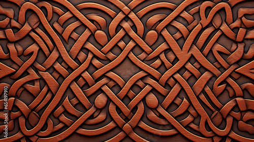 A pattern of interwoven Celtic knots, showcasing intricate loops and symmetry, evoking ancient traditions and myths