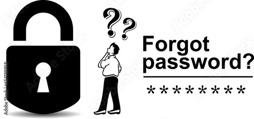 Forgot password vector sign