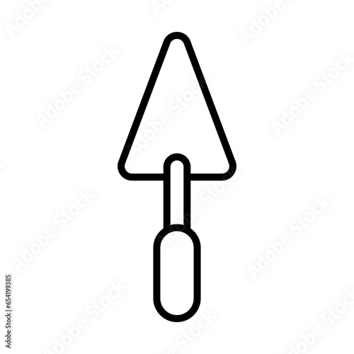 trowel carpentry tool icon in line style