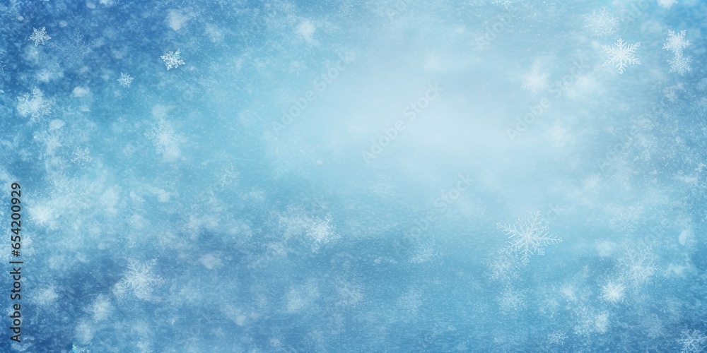 ice blue water snowflake winter background, snow wallpaper for elegant poster design, Generative AI