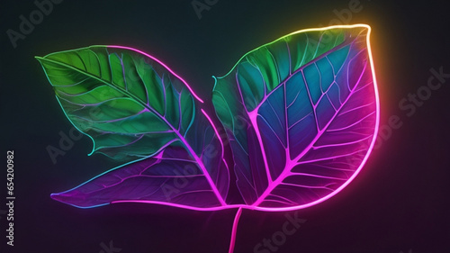 Neon leaf