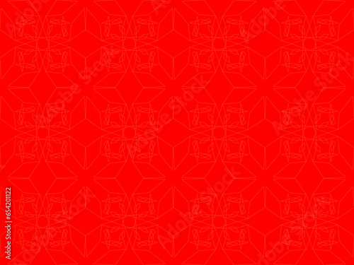 seamless pattern with red flowers