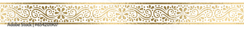 Nahtlos Borte gold mit transparentem Hintergrund 