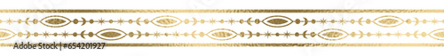 Nahtlos Borte gold mit transparentem Hintergrund 