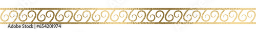 Nahtlos Borte gold mit transparentem Hintergrund 