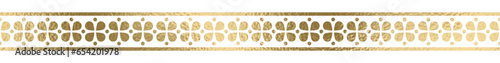 Nahtlos Borte gold mit transparentem Hintergrund