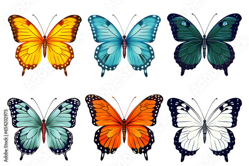 set of butterflies isolated on transparent background © Patrick