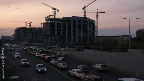 City traffic timelapse 4K footage