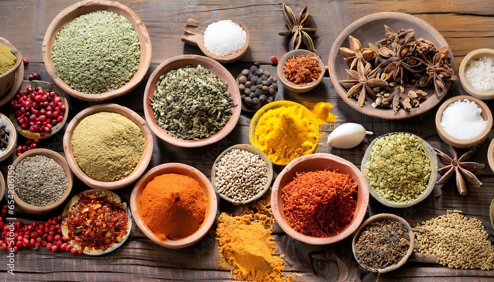 variety of spices