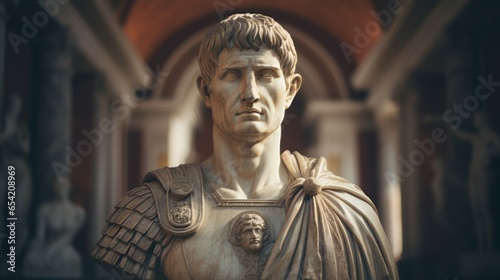 Portrait of emporer Augustus.generative ai
 photo