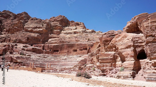 The Theatre in the ancient city of Petra  Jordan.  