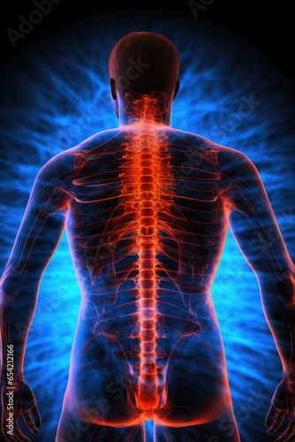 Medical illustration back pain