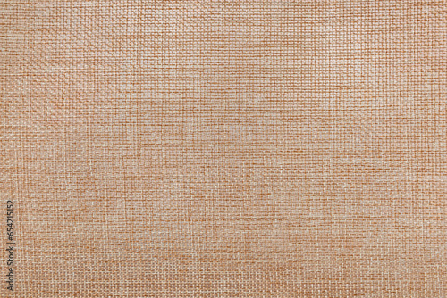 Brown color natural linen texture  fabric background.
