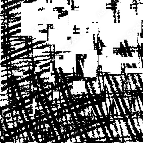 The distorted, dirty texture wears off towards the top.