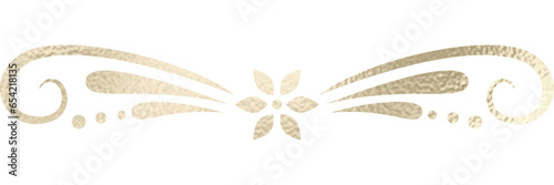 Textteiler, Bordüre, Textbordüre, gold mit transparentem Hintergrund