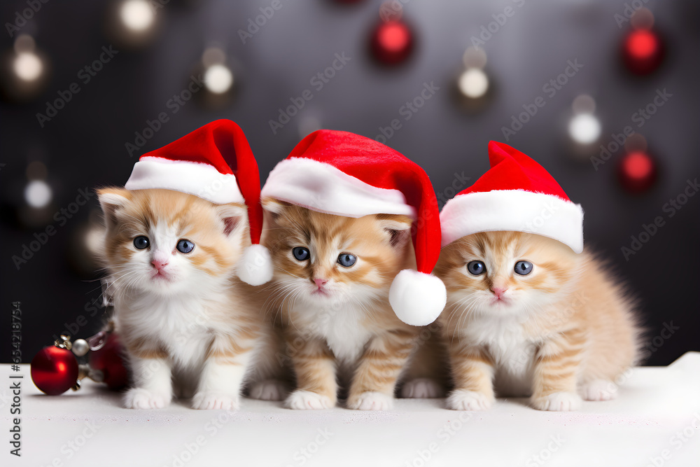 christmas cat and santa christmas cat and santa