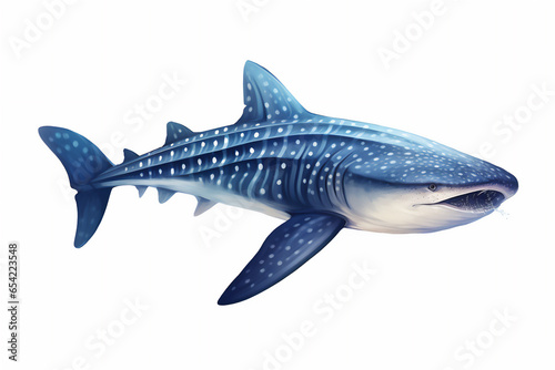 whale shark isolated on white background