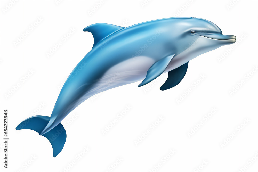 Fototapeta premium dolphin jumping isolated on white