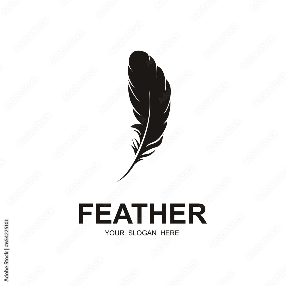 author's feather logo vector icon illustration design author's feather logo vector icon illustration design